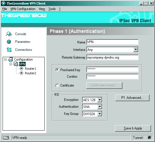 TheGreenBow IPSEC VPN Client
